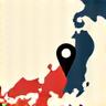 地産地消を示す日本の地図アイコン